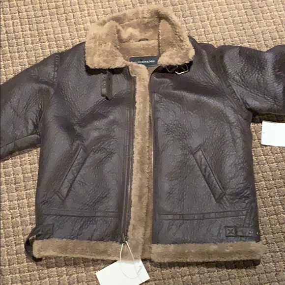 sergio benini leather coat